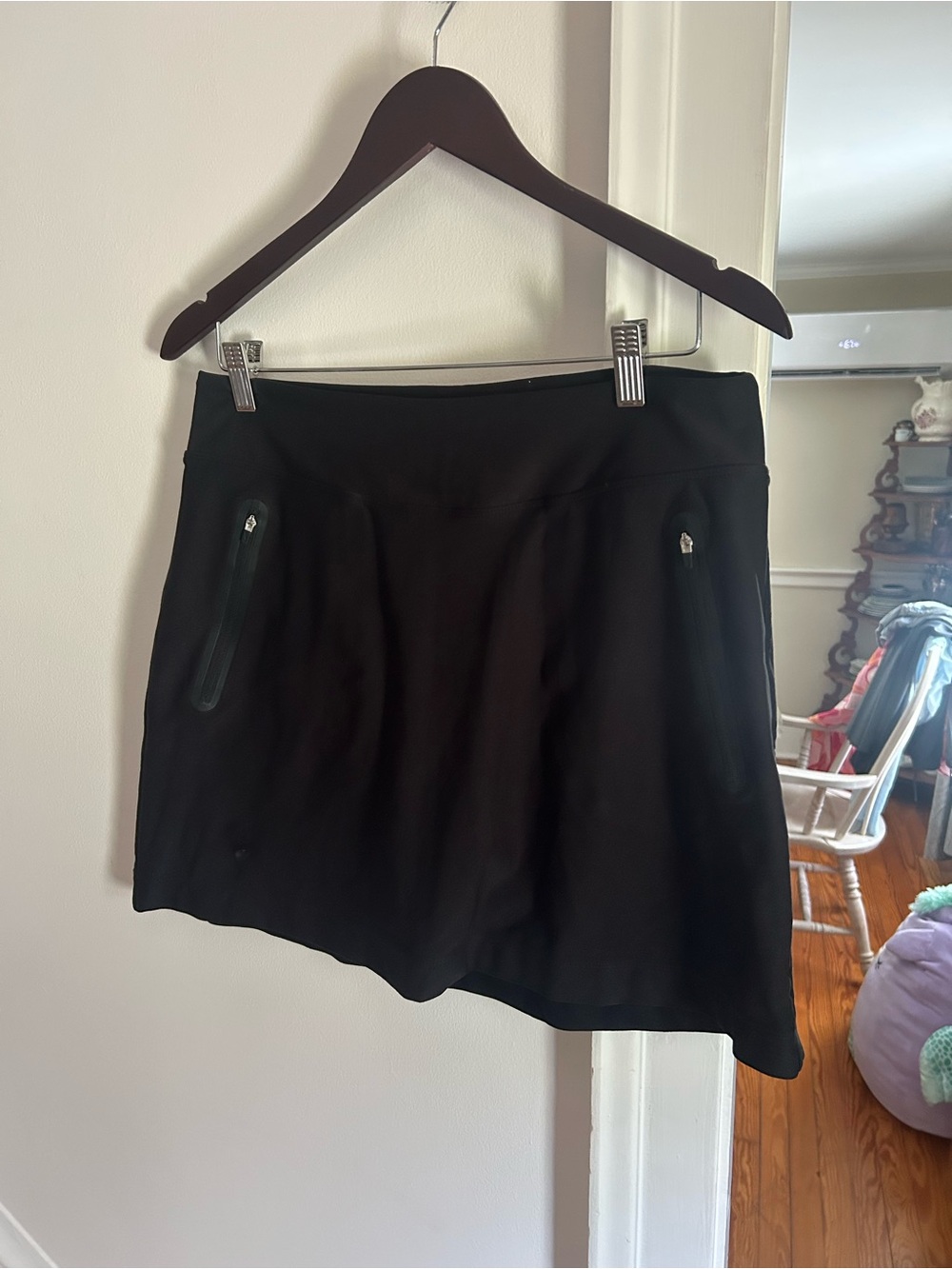 Nike Black A-Line Skort with Zip Pockets